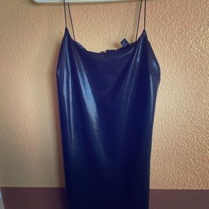 Mini dress leather look